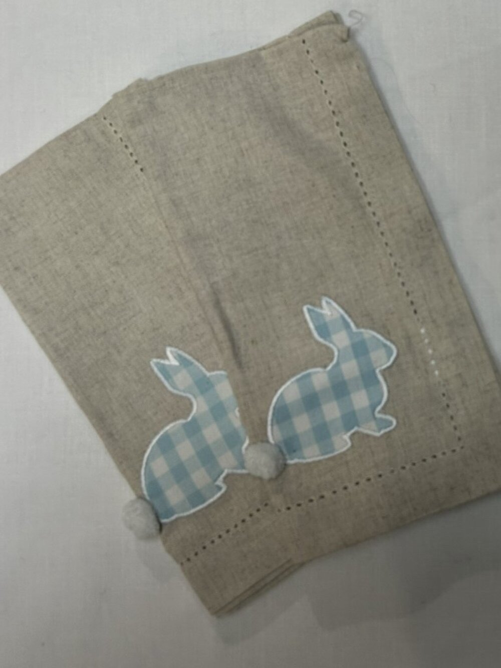 🌷 Sur La Table Burlap & Gingham Napkins — Set of 4 | Like New